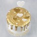 Drip Cake - Metallic Drip with Upright Hearts (D,V)